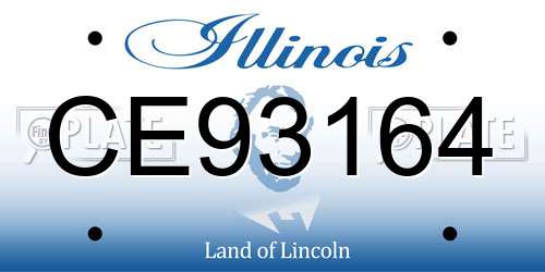 CE93164 Illinois License Plate
