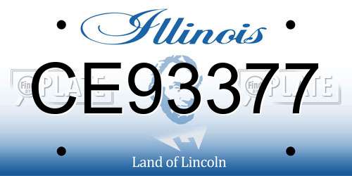 CE93377 Illinois License Plate