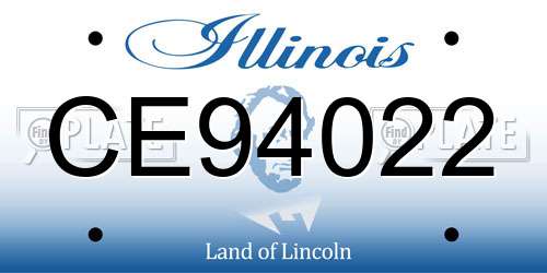CE94022 Illinois License Plate