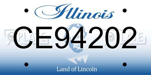 CE94202 Illinois License Plate