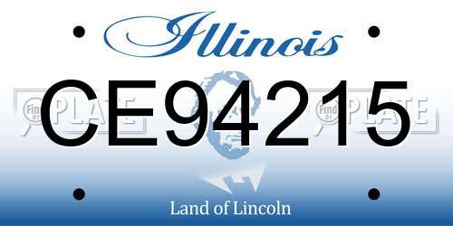 CE94215 Illinois License Plate