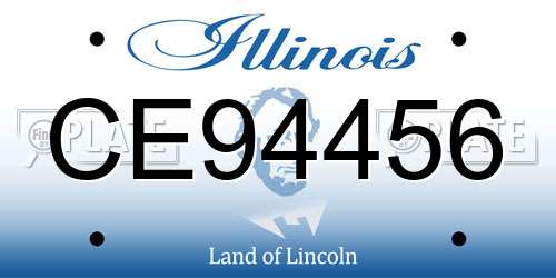 CE94456 Illinois License Plate