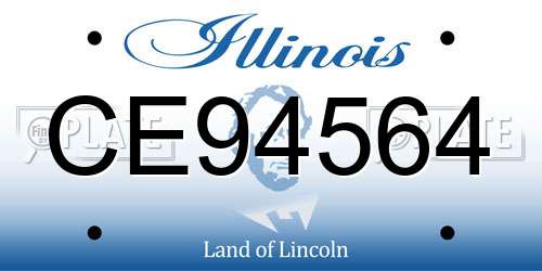 CE94564 Illinois License Plate