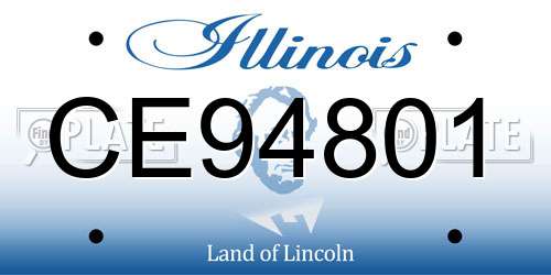 CE94801 Illinois License Plate