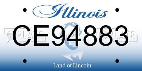 CE94883 Illinois License Plate