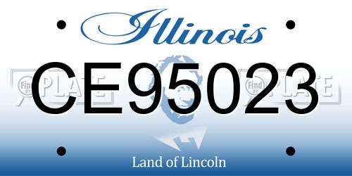 CE95023 Illinois License Plate