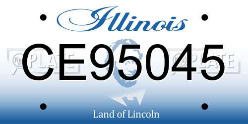 CE95045 Illinois License Plate