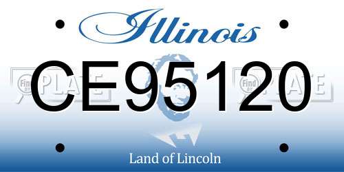 CE95120 Illinois License Plate