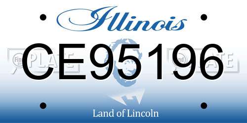CE95196 Illinois License Plate