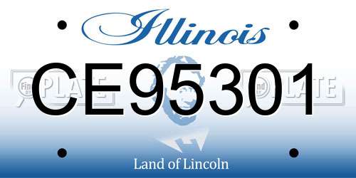 CE95301 Illinois License Plate
