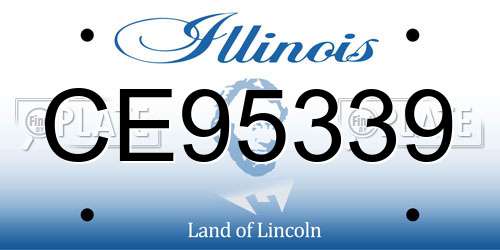 CE95339 Illinois License Plate
