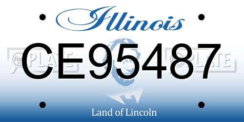 CE95487 Illinois License Plate