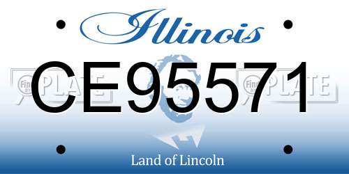 CE95571 Illinois License Plate