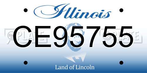 CE95755 Illinois License Plate