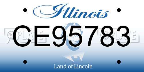 CE95783 Illinois License Plate
