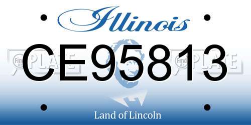 CE95813 Illinois License Plate