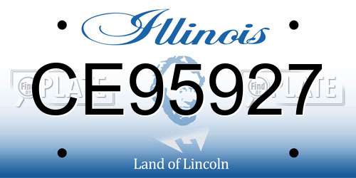 CE95927 Illinois License Plate
