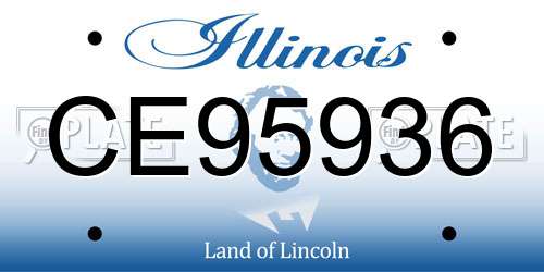CE95936 Illinois License Plate