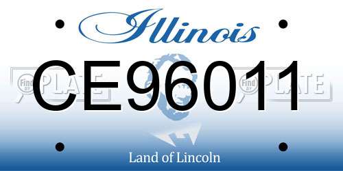 CE96011 Illinois License Plate