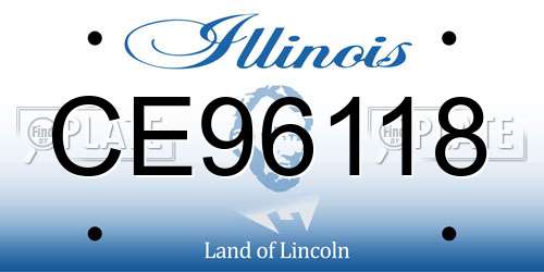CE96118 Illinois License Plate