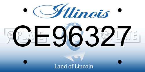 CE96327 Illinois License Plate
