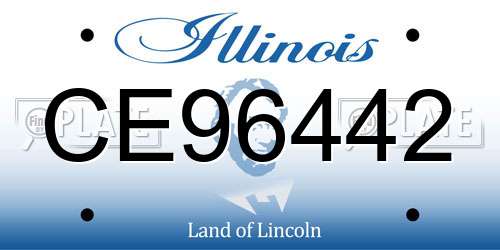 CE96442 Illinois License Plate