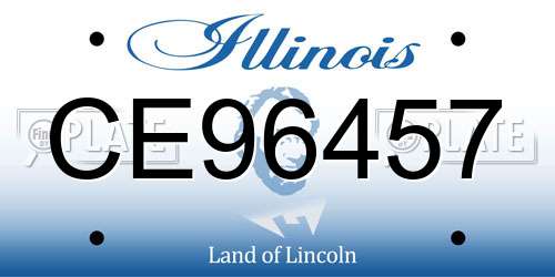 CE96457 Illinois License Plate