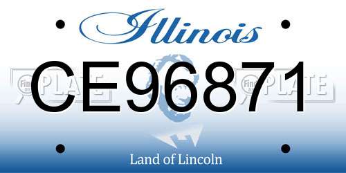 CE96871 Illinois License Plate