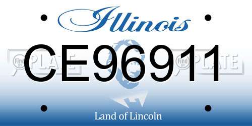 CE96911 Illinois License Plate