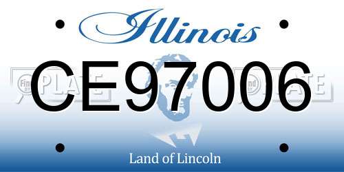 CE97006 Illinois License Plate