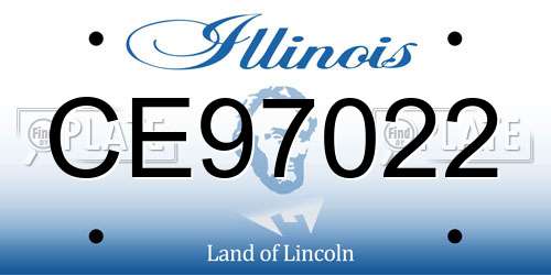 CE97022 Illinois License Plate