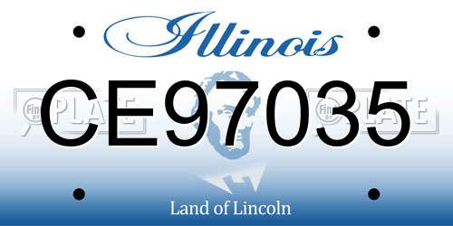 CE97035 Illinois License Plate
