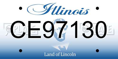 CE97130 Illinois License Plate