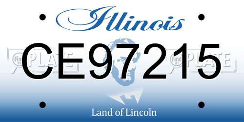 CE97215 Illinois License Plate