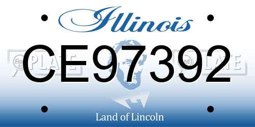 CE97392 Illinois License Plate