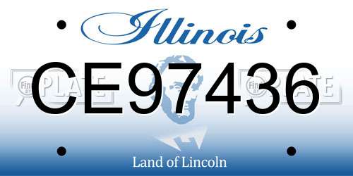 CE97436 Illinois License Plate