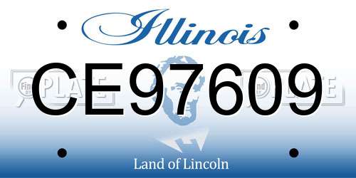 CE97609 Illinois License Plate