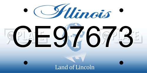 CE97673 Illinois License Plate