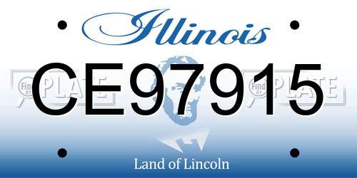 CE97915 Illinois License Plate