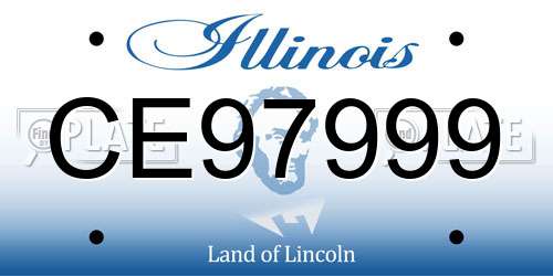 CE97999 Illinois License Plate