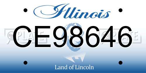 CE98646 Illinois License Plate