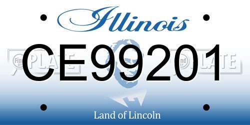 CE99201 Illinois License Plate