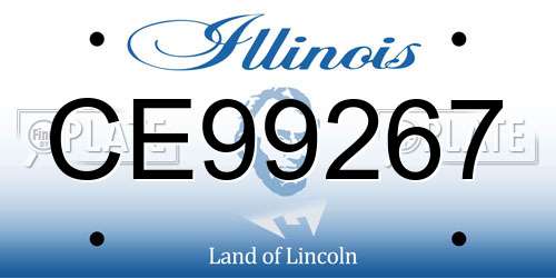 CE99267 Illinois License Plate