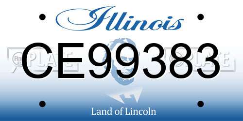 CE99383 Illinois License Plate