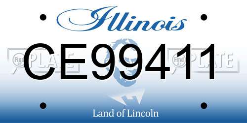 CE99411 Illinois License Plate