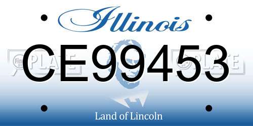 CE99453 Illinois License Plate