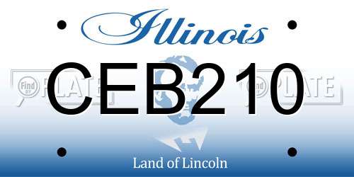 CEB210 Illinois License Plate
