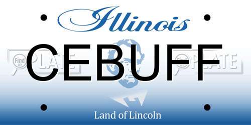 CEBUFF Illinois License Plate