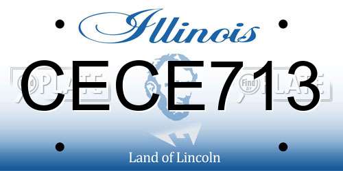 CECE713 Illinois License Plate