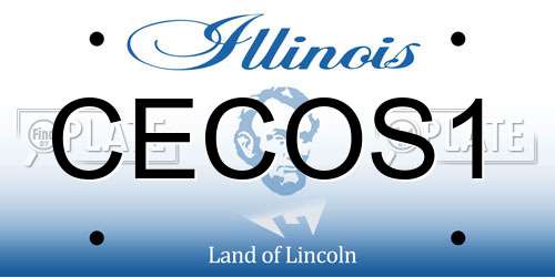 CECOS1 Illinois License Plate